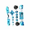 Vollständige Tasten-Sets Mod Ersatzteil für Microsoft Xbox One Controller 3,5 mm Klinkenanschluss (blau)