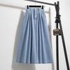 Plus Size A-Line Denim Skirt: Slimming, Mid-Length, Casual Swing Skirt for Women