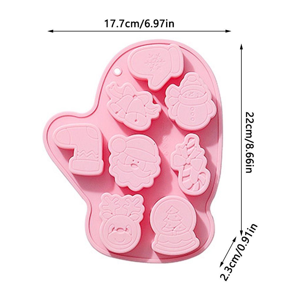 Elk Bell Vánoční téma Pekáč Santa Claus Tree Silikonová forma Vánoční sněhulák Rukavice Tvar