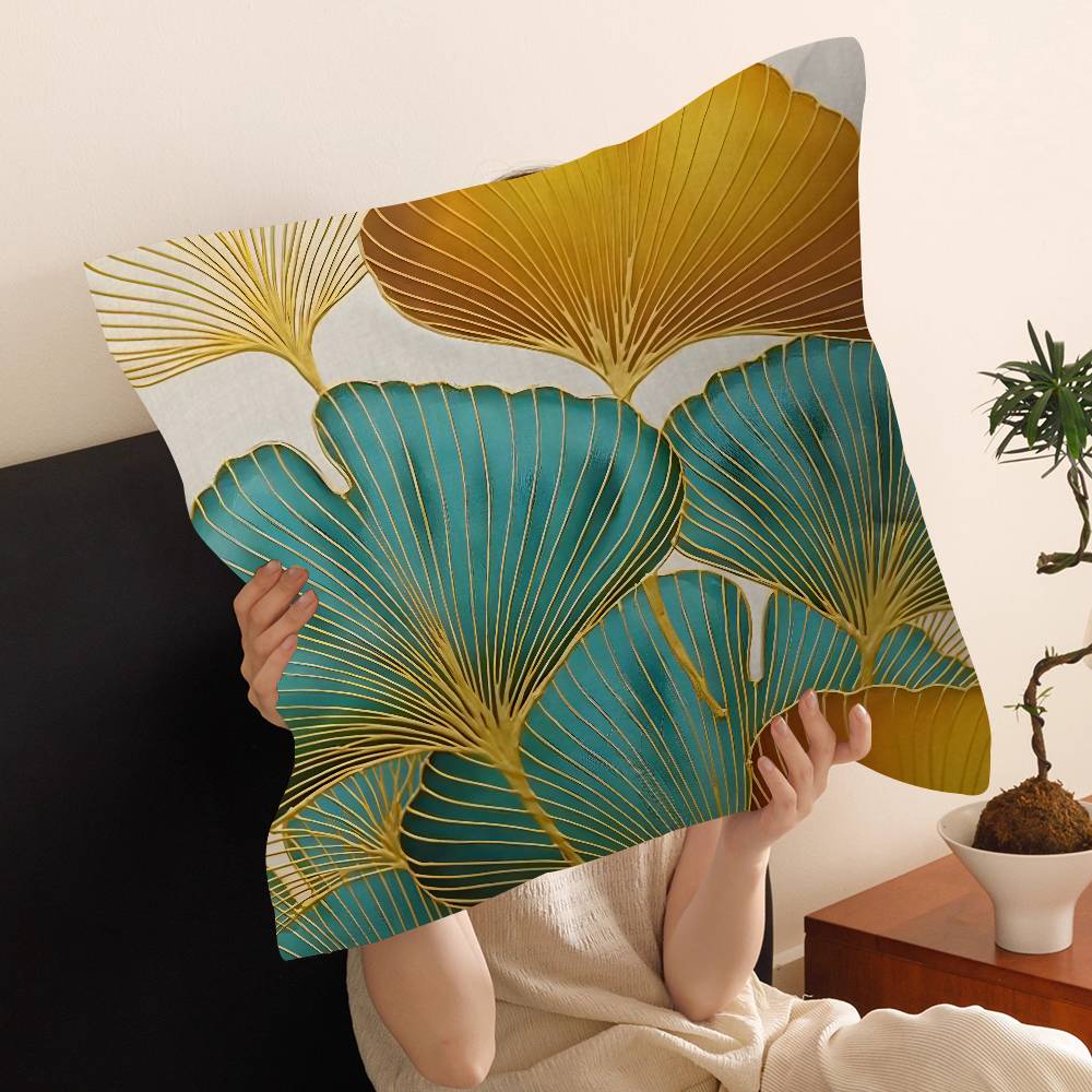 pc Ginkgo Leaves Printed Lucky Dragon pillow cover sofa cushion cover home room decoration children gift