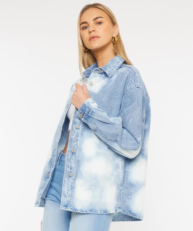 Cancan Oversized Shirt Jacket Josephine Indigo Blue Light/S