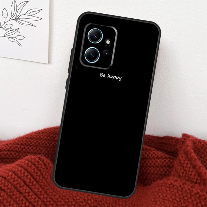 Simple Minamilst Black Quote Case For Xiaomi Redmi Note 14 13 12 11 10 15 Pro Plus Cover For Redmi 15 15C 10C 12C 13C 14C