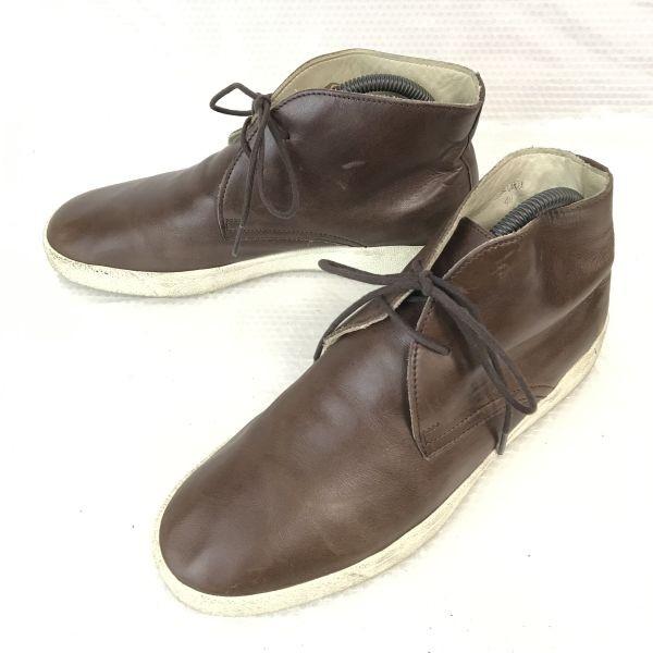 USED/Japan Premium Roos Kanga Roos Leather Chukka Short Boots 40 25.0 Brown Limited Japan