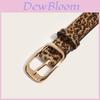 Fashion Womens Pu Leather Belt With Vintage Leopard Print For Casual Daily Wear