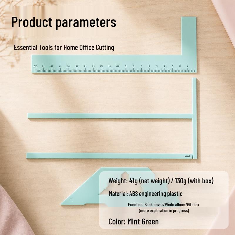 Four-Piece Ruler Set for Book Covers, Diaries, Photo Albums - Multi-Functional Positioning and Measuring Tool.