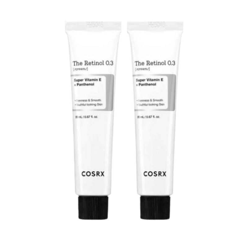 COSRX The Retinol 0.3 Cream 20ml × 2 – 0.3% Retinol Firming Cream, Wrinkle Care, Pore Tightening