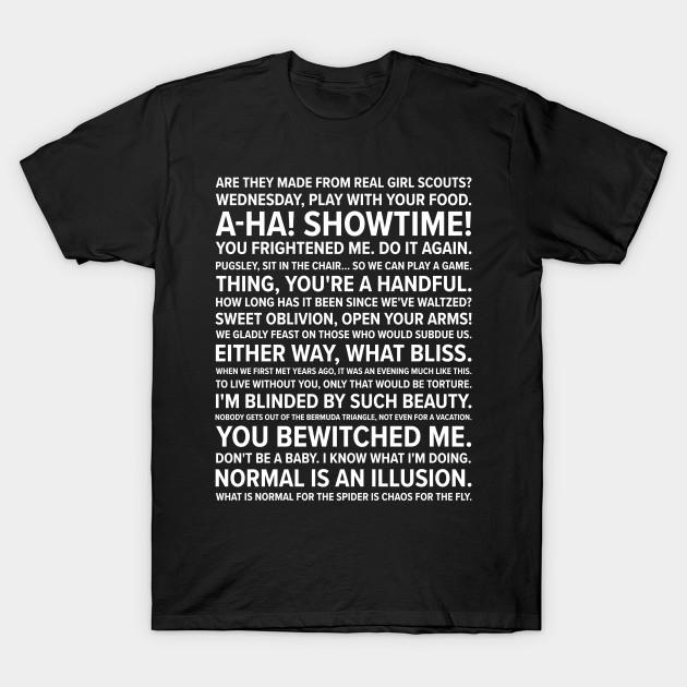 

Men Black Print T-shirt Addams Family Quotes No-Cut Transfer Paper Print Cotton Tshirt 4XL чорний