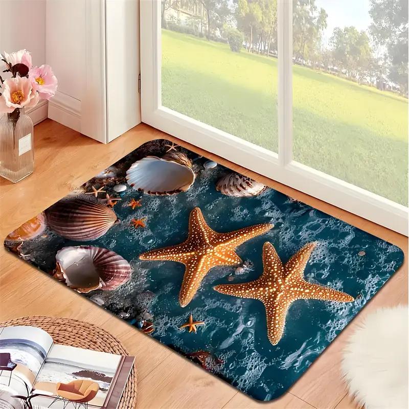 Ozeanelement Fußmatte Wohnzimmer Schlafzimmer Eingang Fußmatte Teppiche Küche Haustür Matten Rutschfester Teppich Fußmatte Heimdekor