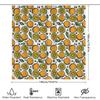 Orange Slice Shower Curtain Bathroom Decor With Citrus Fruits Pattern Waterproof Fabric For Home Bath Accessories In White