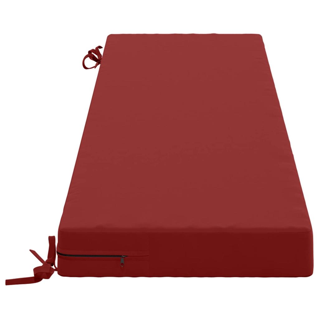 Bench Cushion SOEST 100percent Polyester Wine Red 140 x 40 x 8 cm