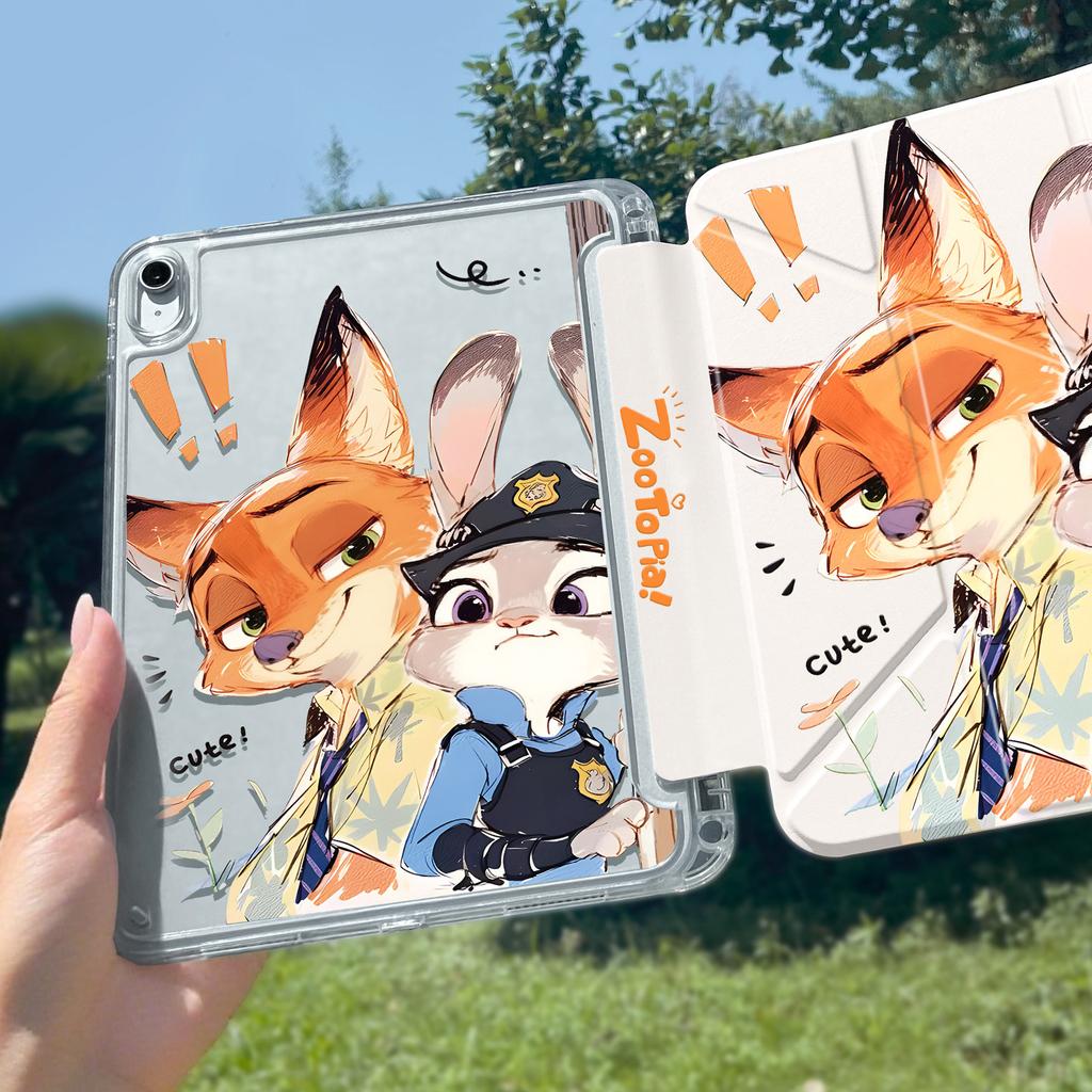 Fox rabbit flat protective cover for ipadair8/7 shell pro acrylic 3y fold 11th generation 13 inches