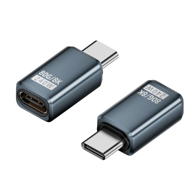 USB C Adapter 240W 80Gbps 8K@60Hz for Thunderbolt4/5 and Phone 16 15 with Fast Charging Display