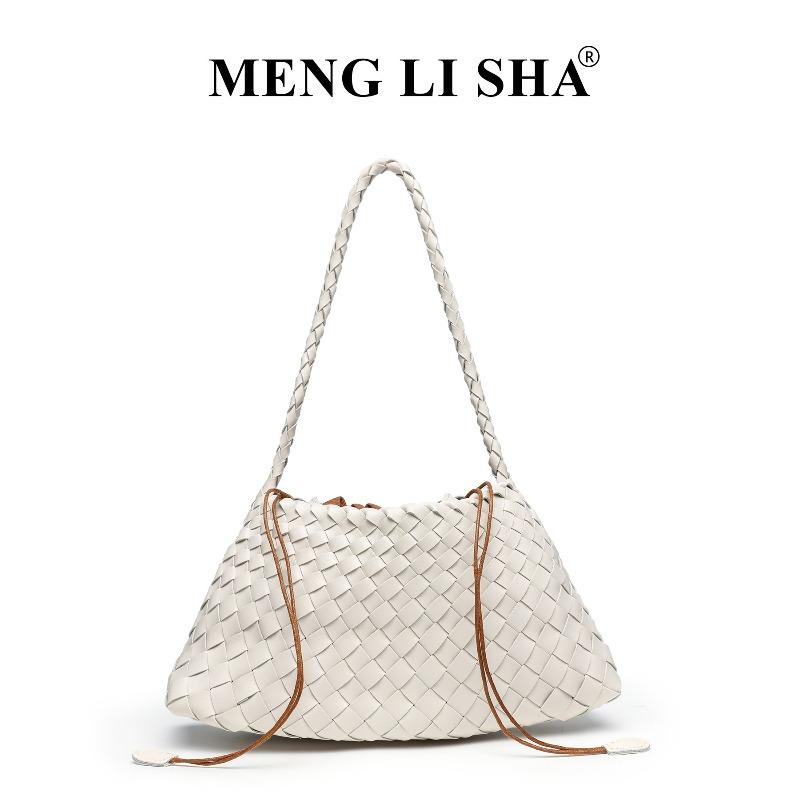 Hand woven bag retro portable vegetable basket bag versatile underarm shoulder mother and child bag