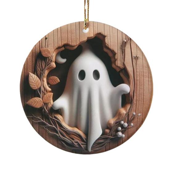 Animal Christmas Ornament 2D Flat Forest Animal Xmas Tree Ornament Acrylic Hanging Woodland Pendant for Garden Tree Home Decor