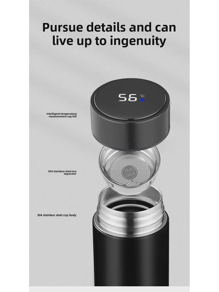 Engraved Stainless Steel Smart Thermos Cup - Perfect for Business Gifts and Event Openings.