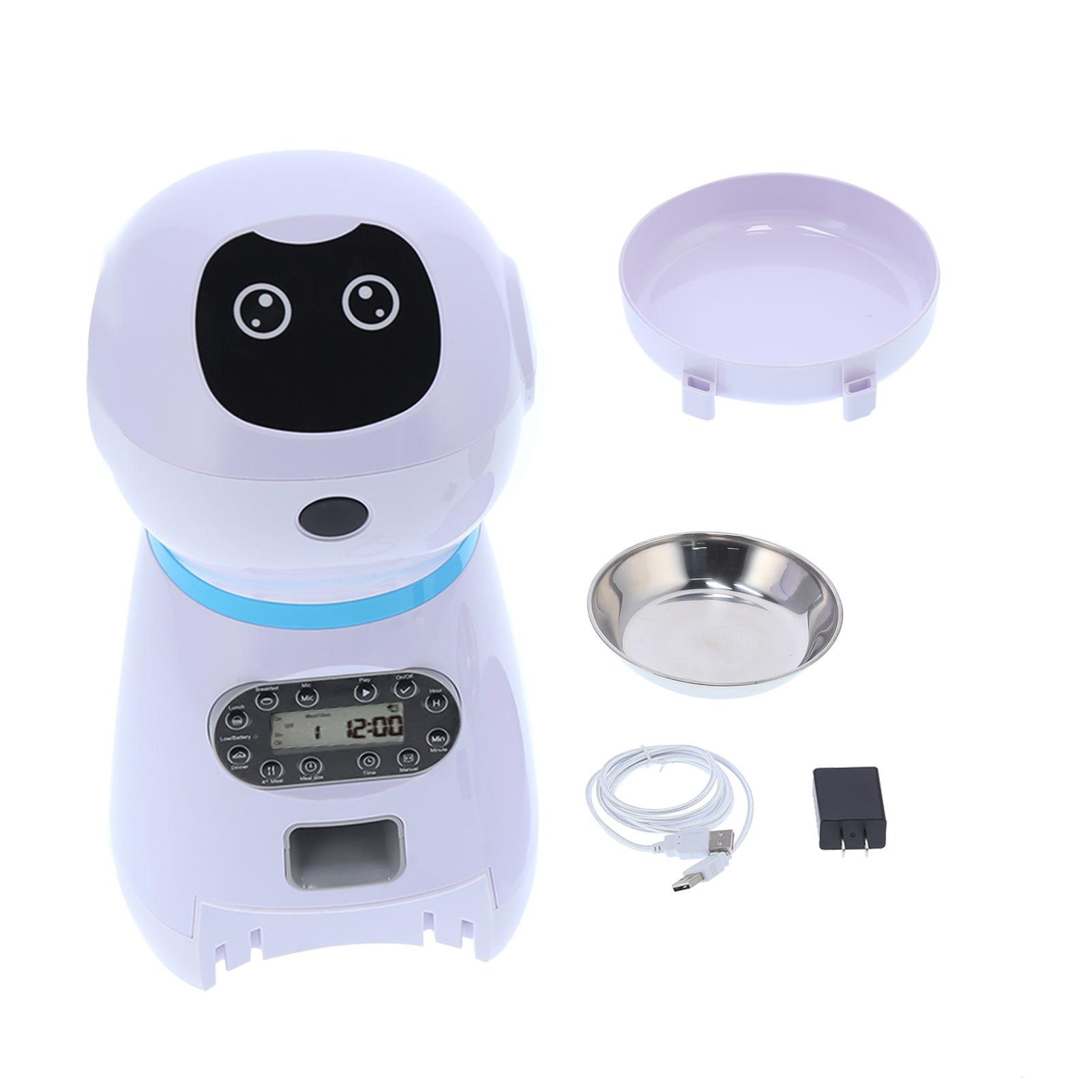 

Pet Автоматическая кормушка Робот Форма Кошка Собака Время Дозатор пищи с миской США Штекер 100-240V