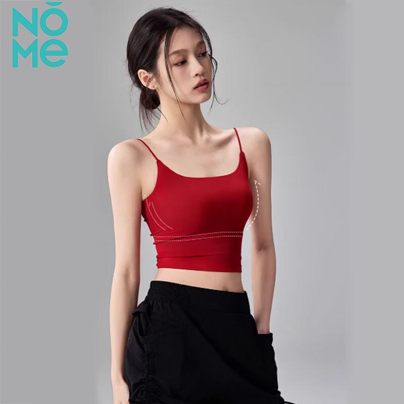 NOMe Women s Thin Strap Camisole Top with Built-in Bra S