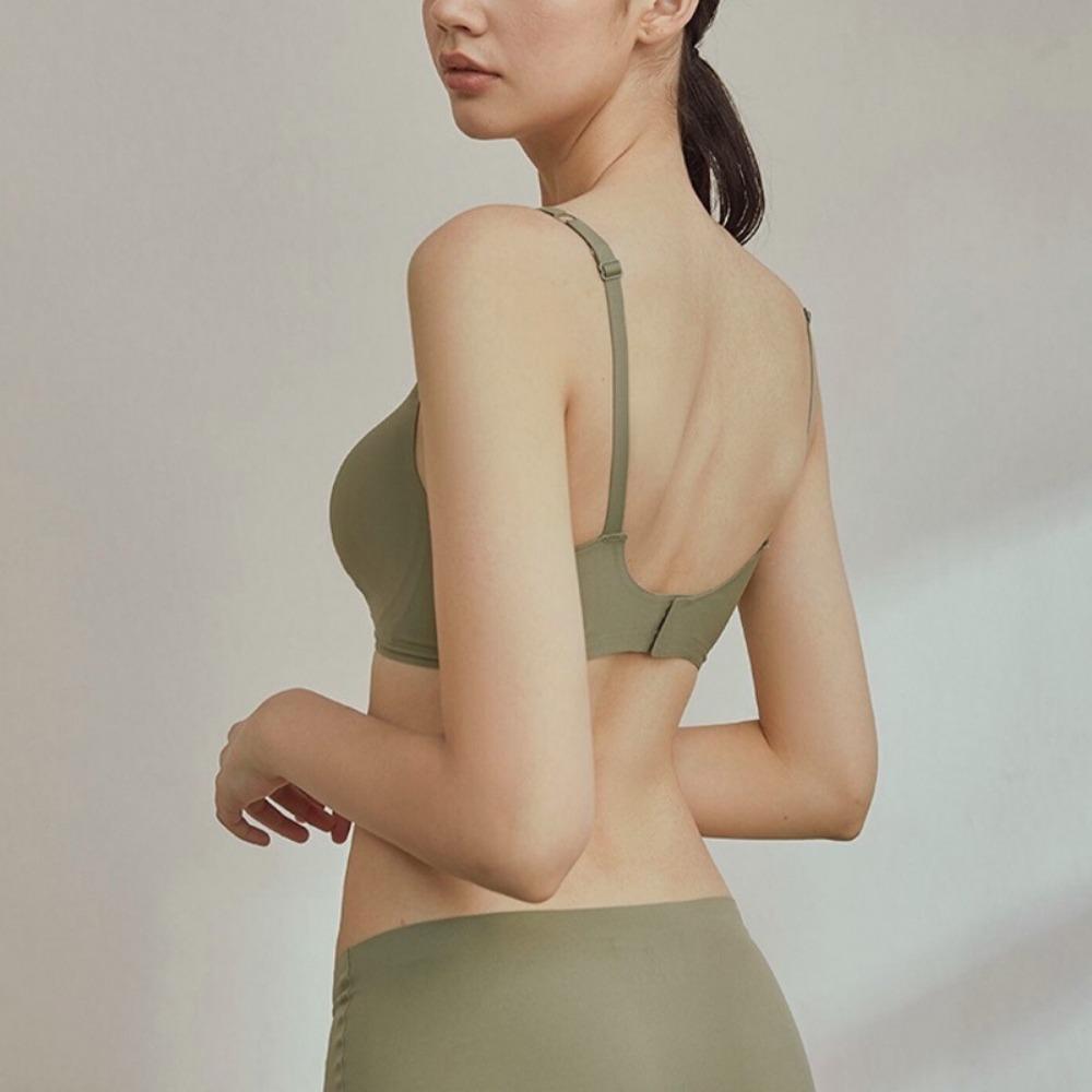 Push Up Bra Backless Women Jelly Bras Low Cut Sexy Plunge Brassiere Open Back Wedding Underwear Invisible Seamless Deep V Lingerie