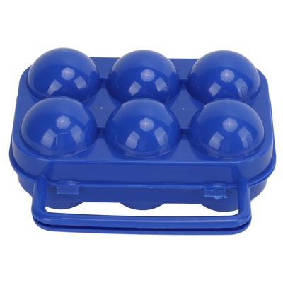 Estuche Portátil para Transportar y Almacenar Huevos ABS Caja de 6 Rejillas para Almacenamiento de Huevos en Exteriores Interiores Azul