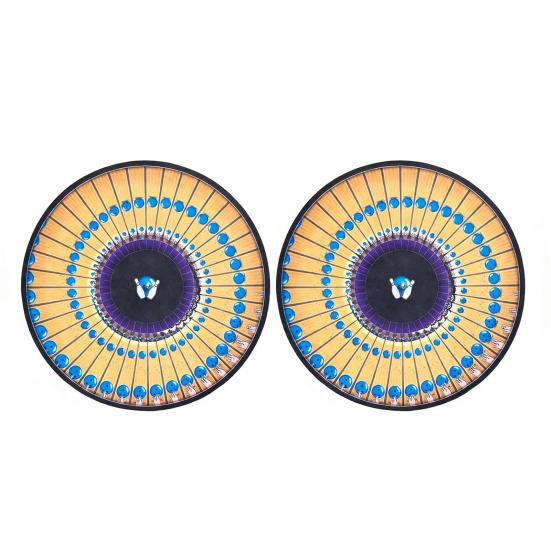 

2/3Pcs Animated Zoetrope Slipmat 12-inch Optical Illusion Turntable Mat Animated Vinyl Slipmat with Zoetrope Motion Effect Kinetic Visual Record K