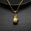 Boxing Gloves Boxer Men Necklaces Pendants Chain Punk Trendy for Boyfriend Stainless Steel Jewelry Creativity Gift