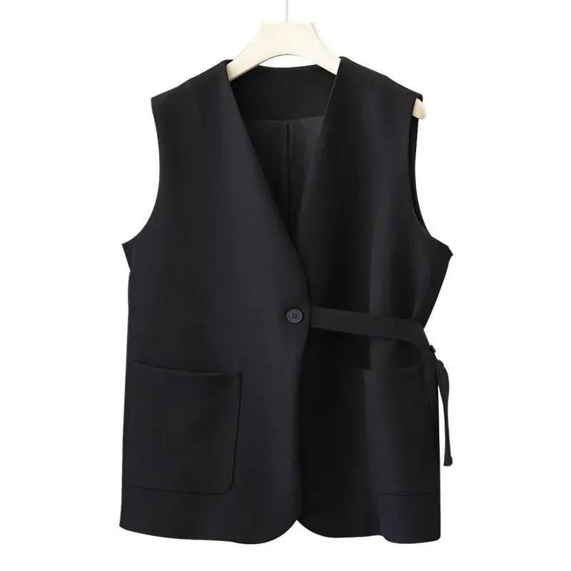 Ladies Spring Autumn Sleeveless Comfortable Vest Coat Women's Suit Vest Loose Casual Lady Waistcoat