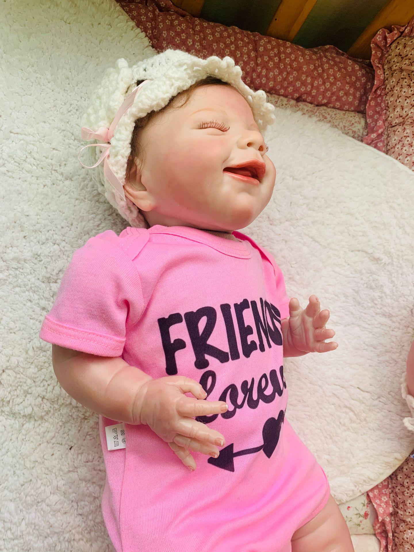 NPK New Reborn Twin Simulation Baby Doll 55 cm