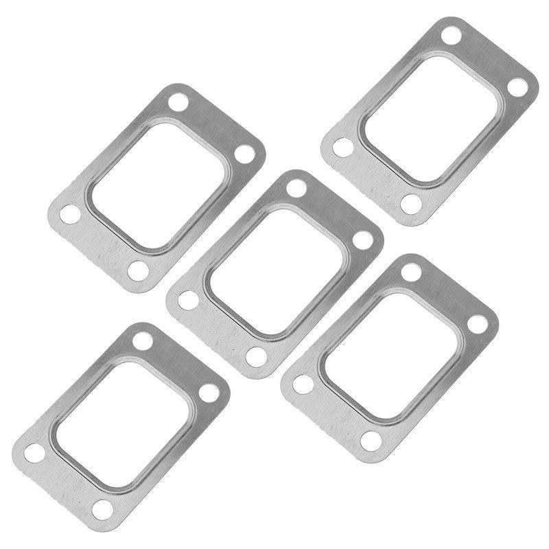 5Pcs Silver Stainless Steel Universal Car Turbo Turbine Inlet Flange Fitting Gasket for T25 T28 GT25 GT28 T2