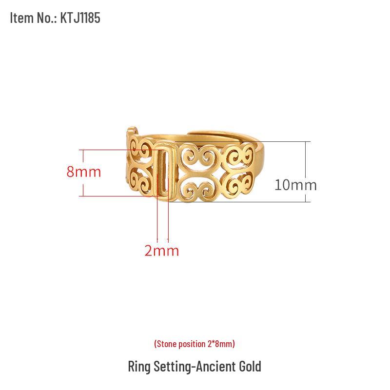 

S925 Silver Unisex Vintage Saddle Ring Mount with Handmade Turquoise Amber Inlay