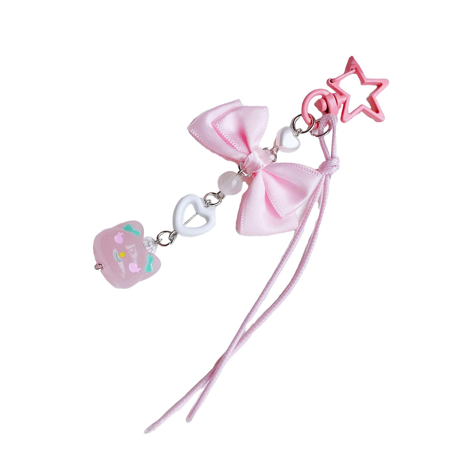 

Эстетика Практичные цепочки для телефона в виде бабочек с подвесками из прочного сплава в элегантном дизайне Стильные наряды для повседневного использования розовый