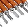 12Pcs Professional Wood Carving Hand Chisel Tool Kit Woodworking Gouges Knife Craft Set Carpenter