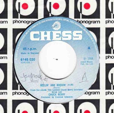 7inch Record CHUCK BERRY - Reelin' And Rockin' 6145020 Chess 1972 UK Rock Used
