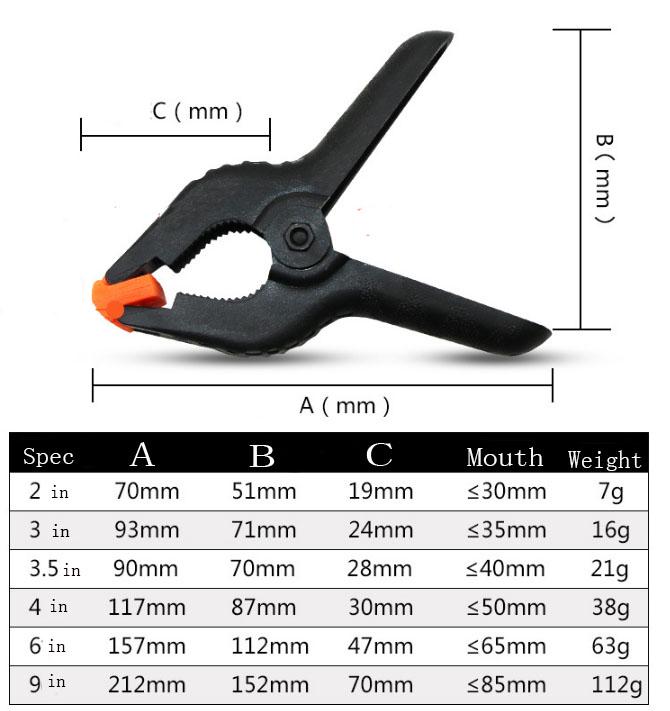 Plastic A-shape Woodworking Clip Hand Screw Clamp Fixing Clamp Pinch Cock