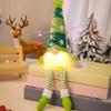 Mysterious Holiday Season Santa Figure Two Leg Styles Warm White Lights Gnomes Shape Figurine Christmas Decoration