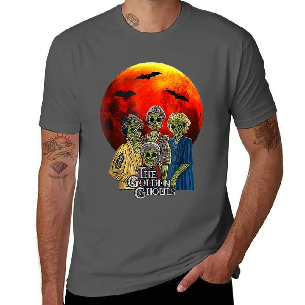 The Golden Ghouls TShirt Anime Tshirt Graphics Blacks Mens T Shirts