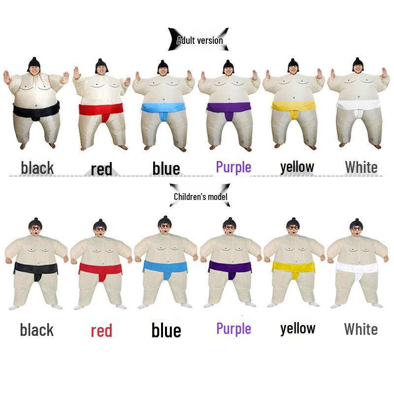 Inflatable Sumo Costume - Halloween Festival Prank for Large Adults