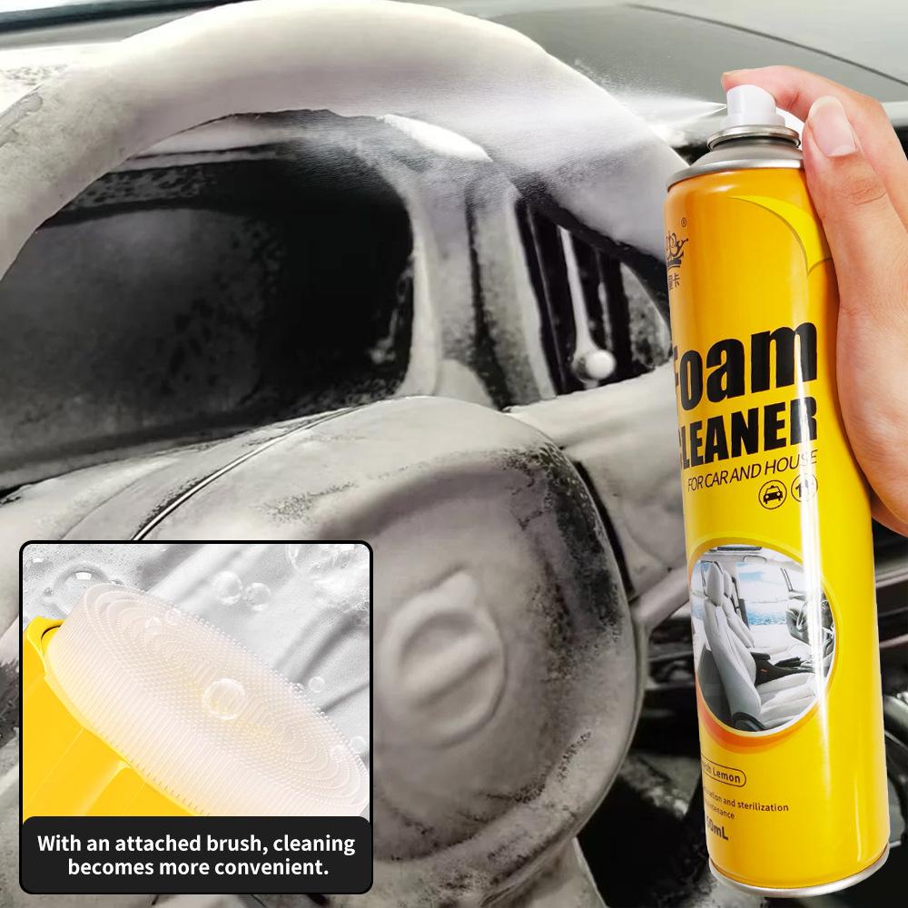 650ml Foam Cleaner Multi-purpose Cleaner Suitable for Car Interior Cleaning RV Interior Cleaning Kitchen Stain Cleaner with Attached Brush
