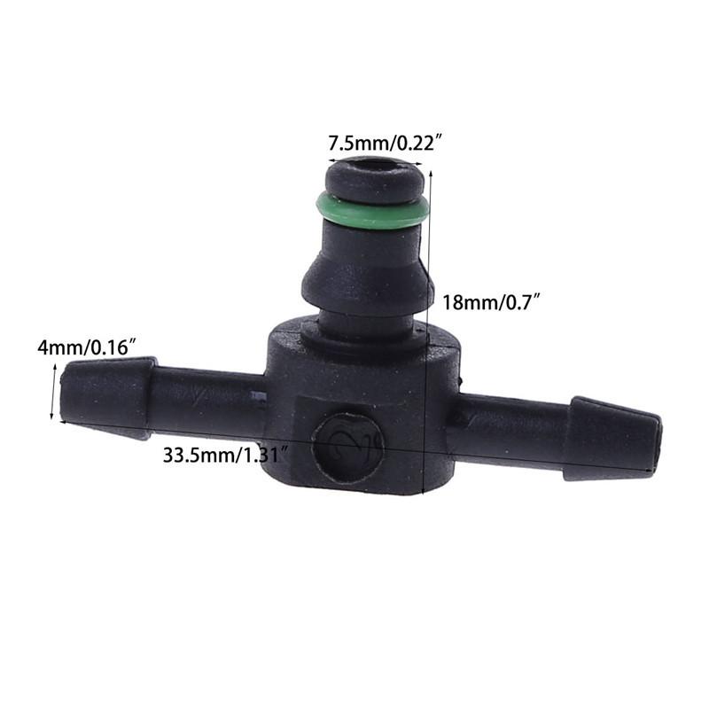 10Pcs T Type Connector Pipe Injector Assy Return Oil Backflow Hose Joiner Tube Fuel For  110 Series Injector