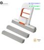 Desktop Mop with 3 Replacement Sponge Heads - Orange Portable Table Cleaner for Desk and Counter