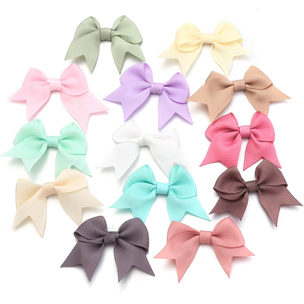 20pcs/lot Polyester Satin Ribbon Bows Handmade Bowknot Tie For Crafts Haircilp Clothing Wedding Party Decor DIY Gift Packing
