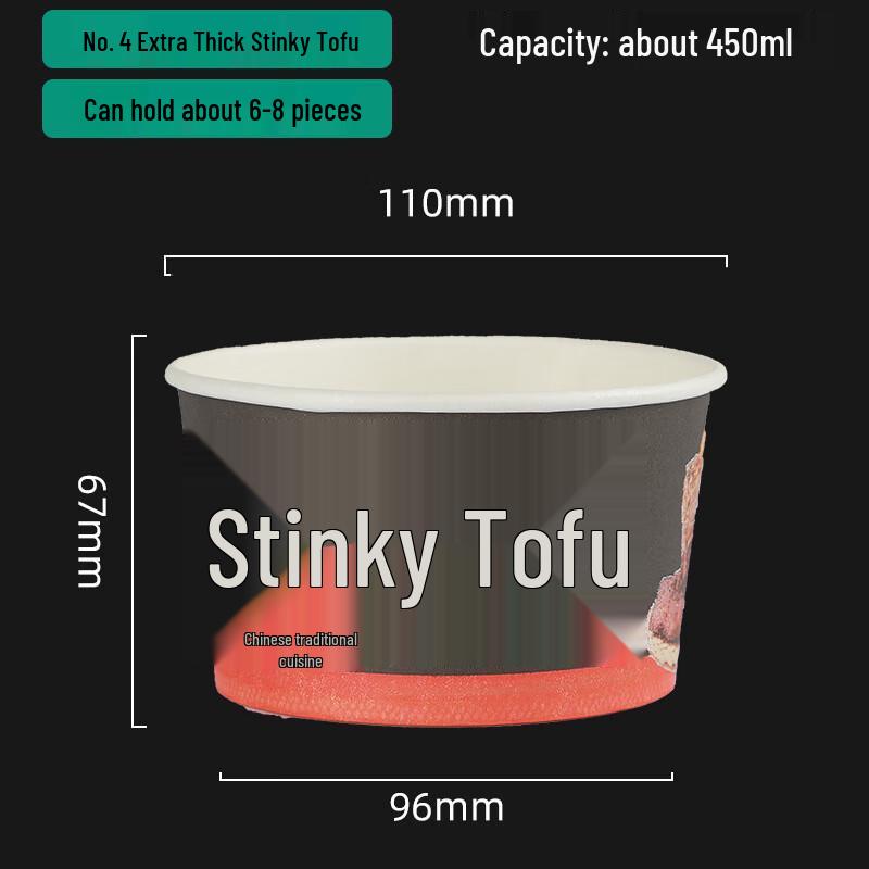 Disposable Round Paper Takeout Bowls (100-Pack)