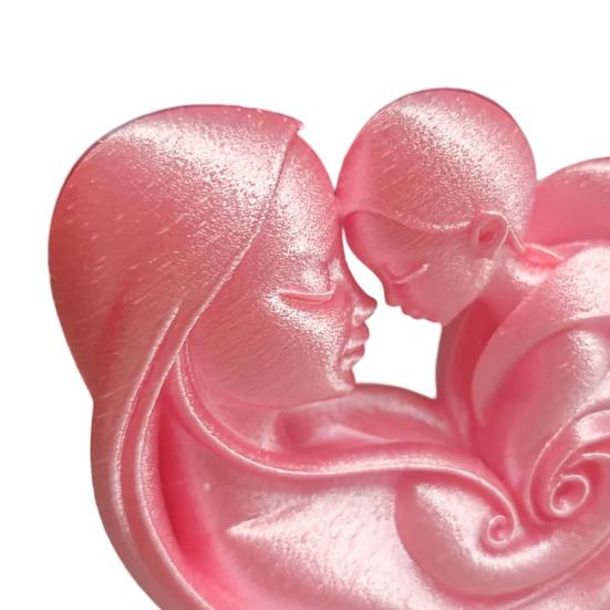 Mini Size Ornament 3D Printed Matte Texture Figure Abstract Maternal Love Heart Sculpture