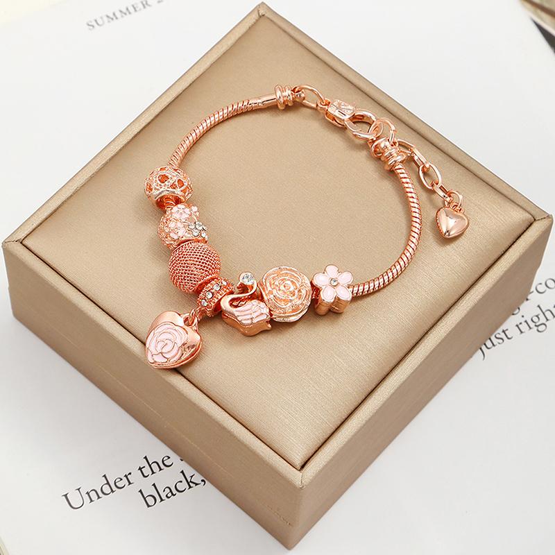 Matching Multi-Element Charms Beaded Bracelet For Women Daily Wear Party Accessories Gift Jewelry