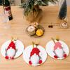 Gnome Doll 2025 Christmas Cutlery Holder Knife Fork Pocket Bag Knife and Fork Bag Rudolph Tableware Set New Year Dinner Decor