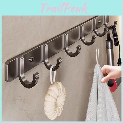 Aluminum Hook Adhesive Punchfree Space For Bathroom Kitchen And Coat Hanging