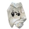 Hooded Sweater Printed Autumn and Winter Men's 2026 New Heavy Fleece Thickened Loose Women's Pullover