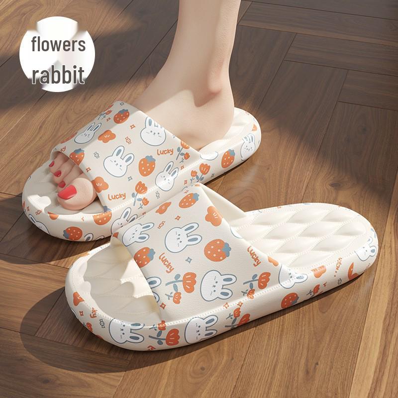 Men's and Women's Non-Slip Bathroom Sandals: Thick-Soled, Deodorant EVA Slippers for Home and Summer.