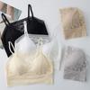 Lace Bra Suspender Adjustable Shoulder Strap Fixed Coaster Ice Silk Beautiful Back Chest Wrapped Sexy Strapless Bra