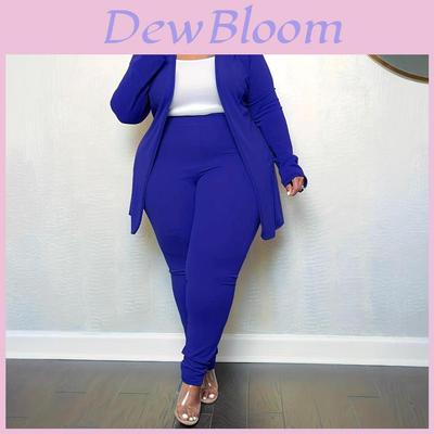 Casual Suit For Women With Polyester Fabric Long Sleeve For Commuting In Fall