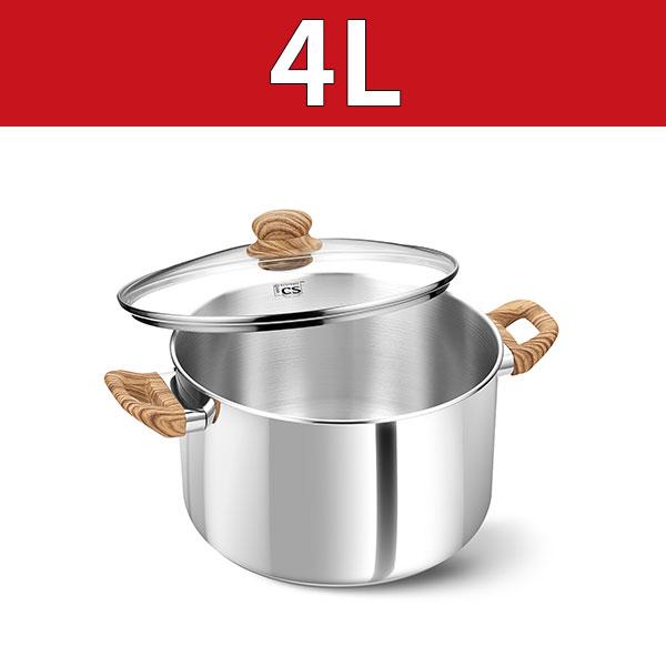 4/6 Quart Stainless Steel Soup Pot with Lid Non Stick Stock Pot Stews Pasta Soup Spaghetti Cooking Pot Suitable for All Stoves